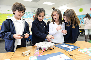 Lower school students at the Invention Convention
