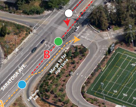 Map of Saratoga campus entrance