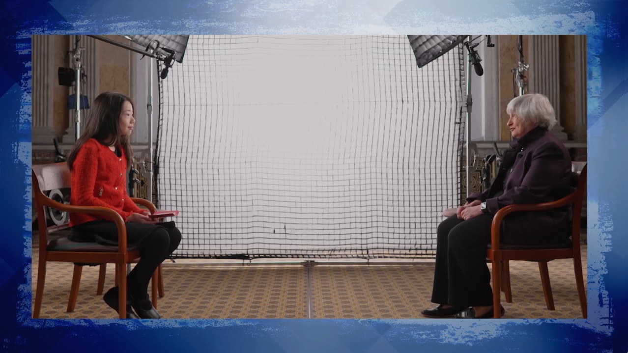 Rory Hu, Grade 6, Interviews US Treasury Secretary